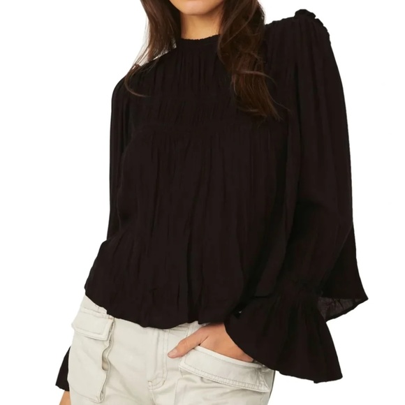 Free People Kelsey Crinkle Top - Picture 1 of 4